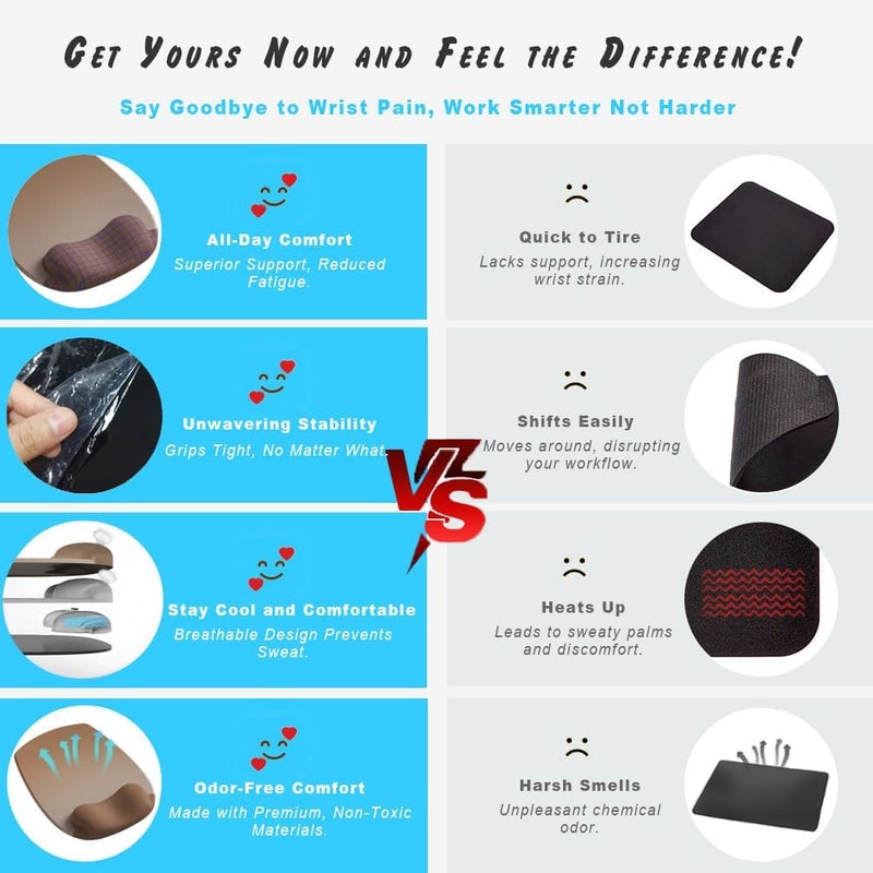 DemonChest ErgoFlow Gel Wrist Rest Mouse Pad-Ergonomic Cushion for Desk, Cute Aesthetic Computer Decor for Women,Small Mousepad Mat&Laptop Pads-Office,Home Wireless Support&Ergo Accessories (07Horizon Blue) - Image 5